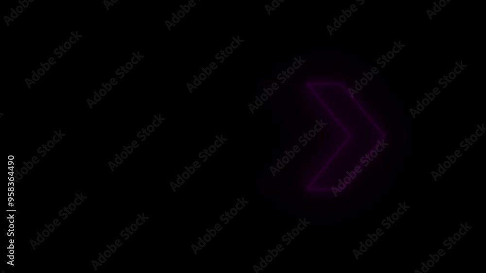 neon arrow animation on a black background. 4K Animated Arrow direction sign on black background, Direction banner. Video animation of neon arrow animation on a black background. 4K Animated Arrow direction sign on black background, Direction banner. Video animation of