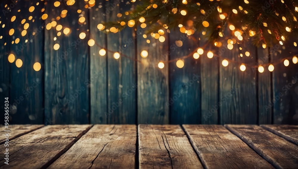 Christmas rustic background with wooden planks Christmas rustic background with wooden planks