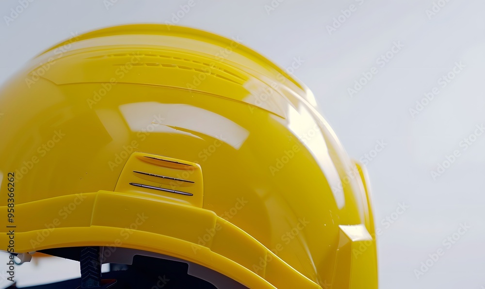 Yellow safety helmet isolated on white background. Yellow safety helmet isolated on white background.