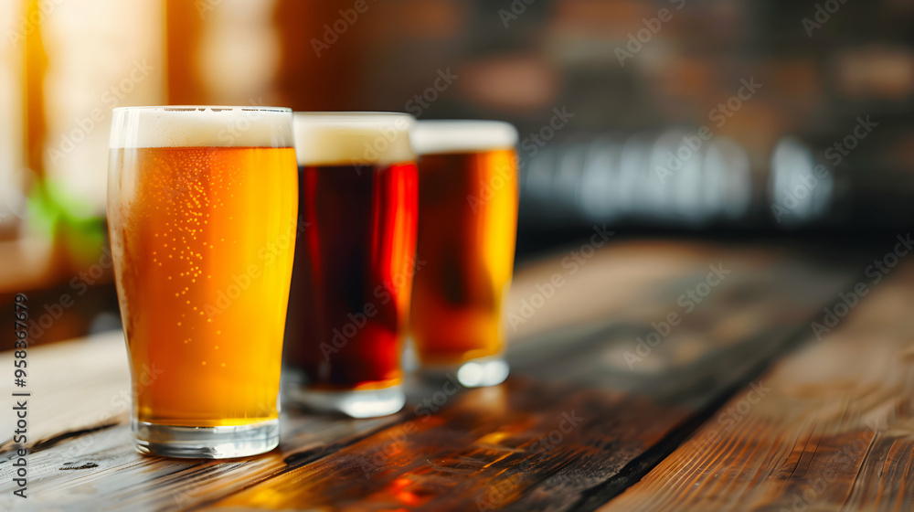 Craft Beer Flight Tropical Island Soft Lighting Craft Beer Flight Tropical Island Soft Lighting