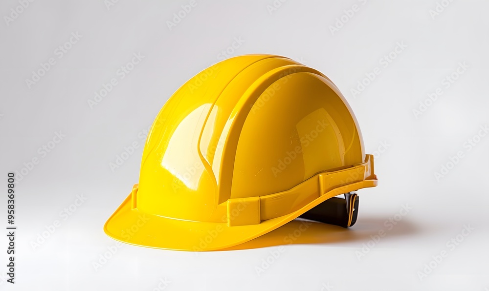 Yellow safety helmet isolated on white background. Yellow safety helmet isolated on white background.