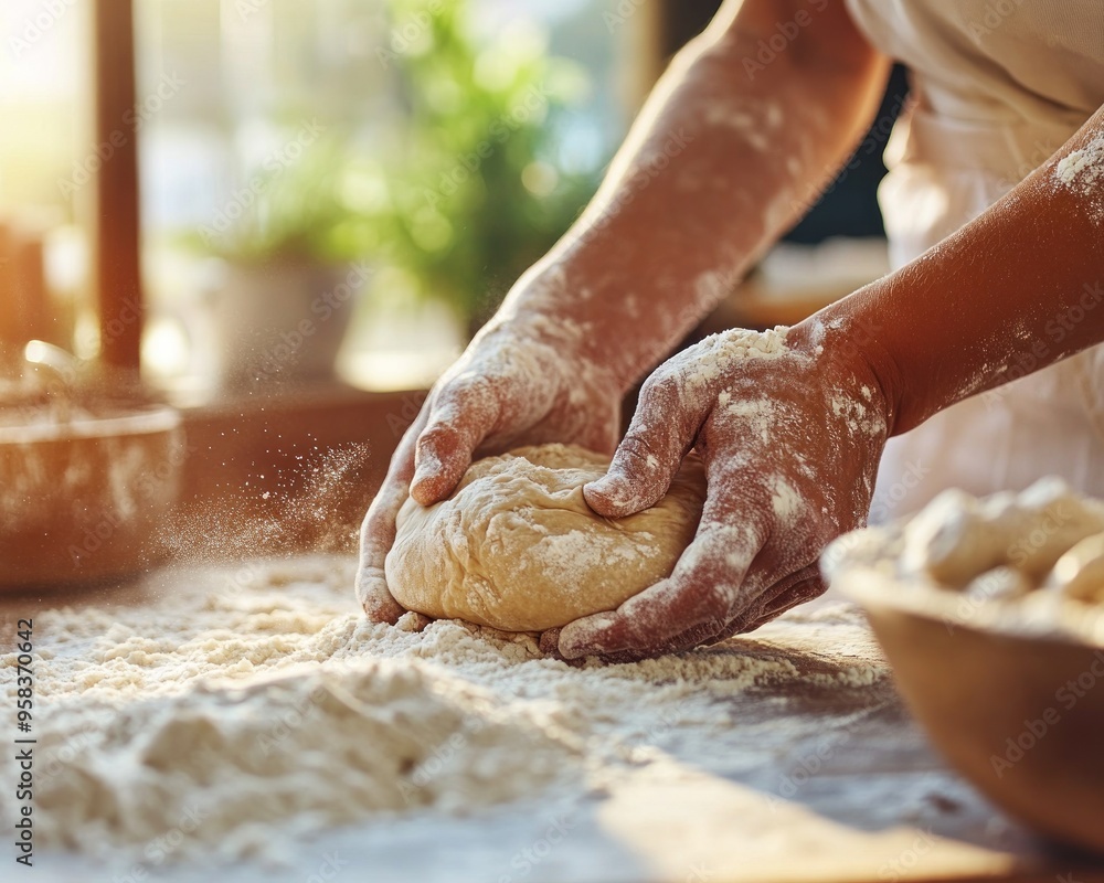 Baker Kneading Dough Baker Kneading Dough