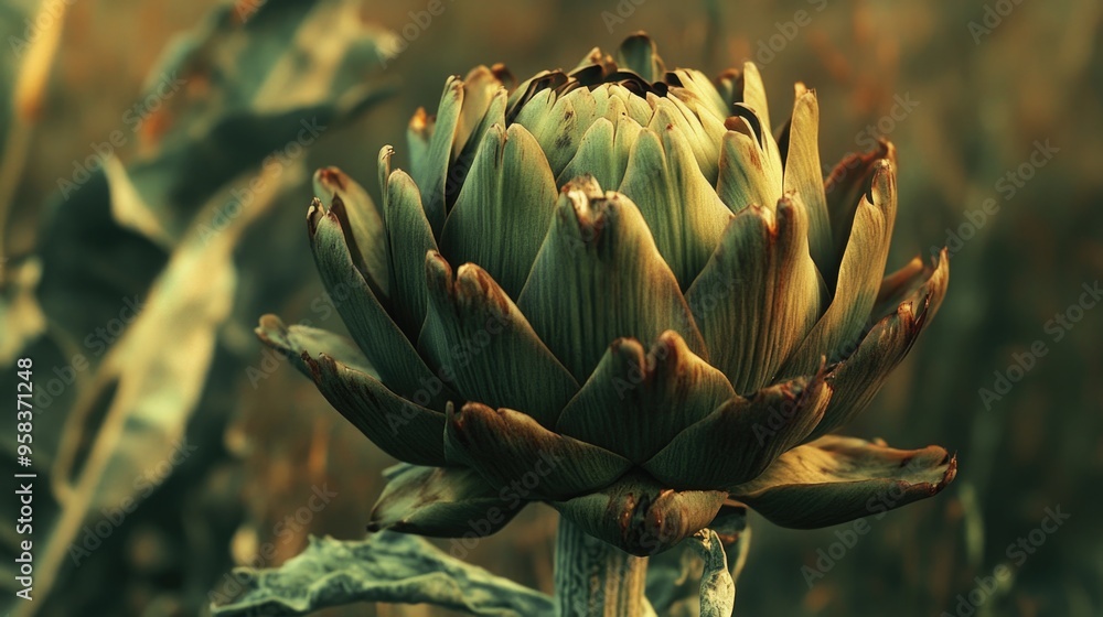 Artisan-Style Photograph of a Gigantic Artichoke Artisan-Style Photograph of a Gigantic Artichoke
