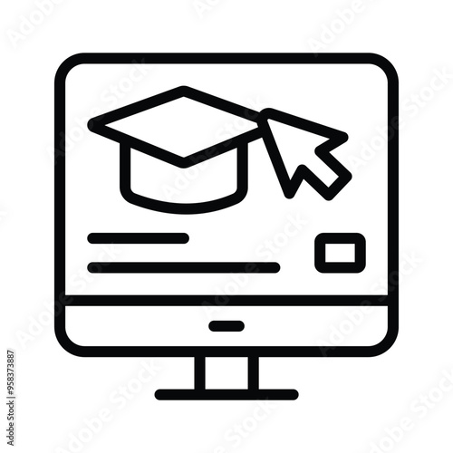 Learn from anywhere, online study icon