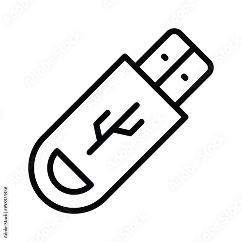 USB icon for storage and data transfer visuals