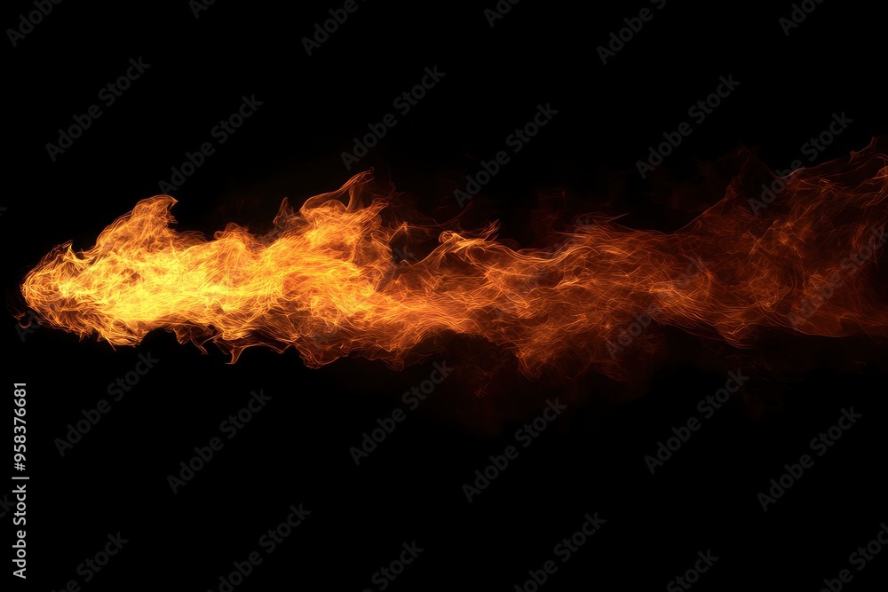 Fire flames on black background. Fire burn flame isolated, abstract texture. Flaming effect with burning fire , ai Fire flames on black background. Fire burn flame isolated, abstract texture. Flaming effect with burning fire , ai