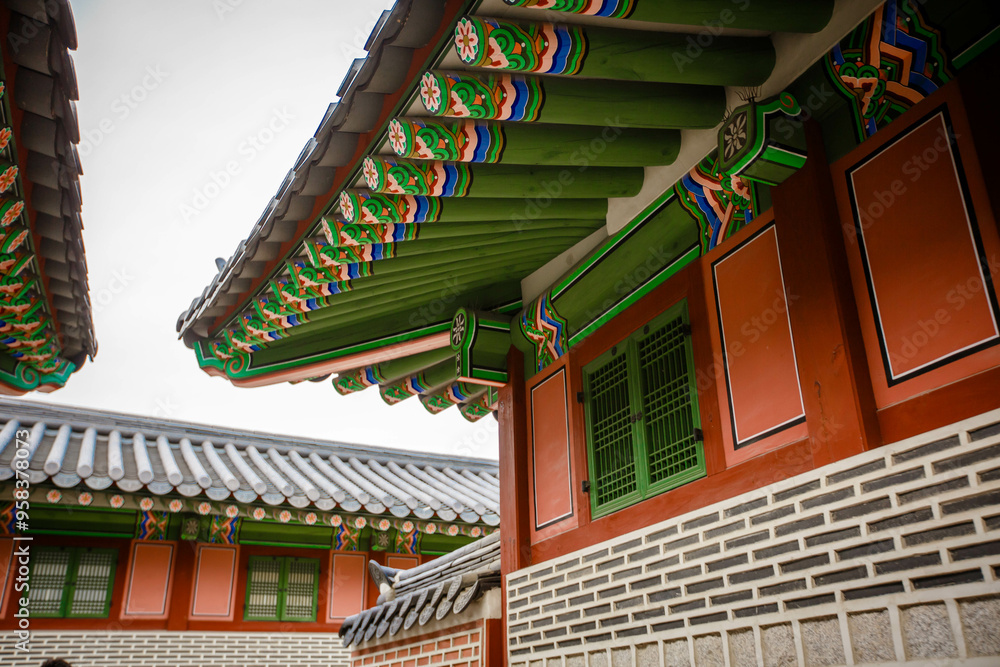 Gyeongbokgung Palace is the palace of Joseon Dynasty. South Korea. Seoul . Architecture of Korea