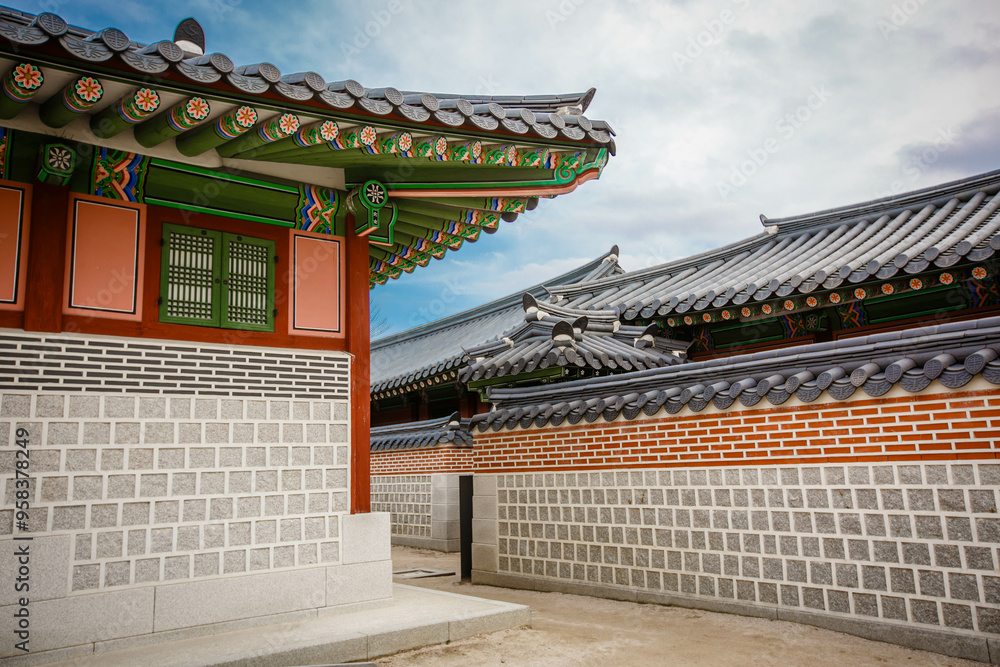 Gyeongbokgung Palace is the palace of Joseon Dynasty. South Korea. Seoul . Architecture of Korea