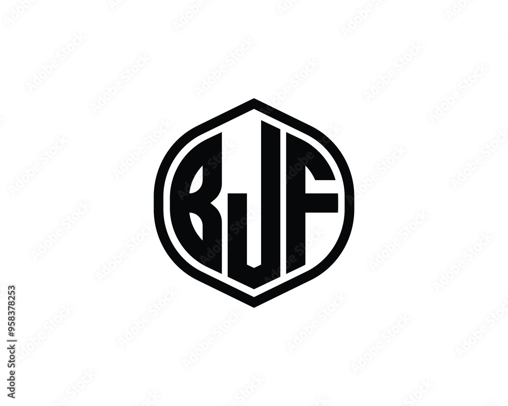BJF logo design vector template. BJF BJF logo design vector template. BJF