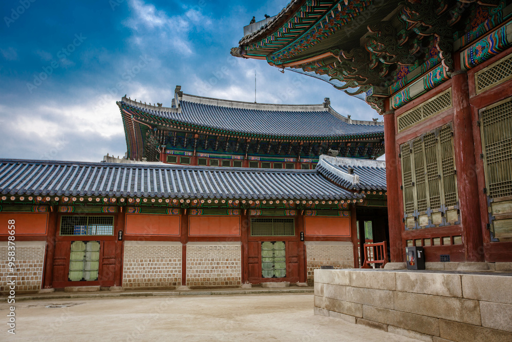 Gyeongbokgung Palace is the palace of Joseon Dynasty. South Korea. Seoul . Architecture of Korea