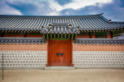 Obraz na płótnie Gyeongbokgung Palace is the palace of Joseon Dynasty. South Korea. Seoul . Architecture of Korea w salonie
