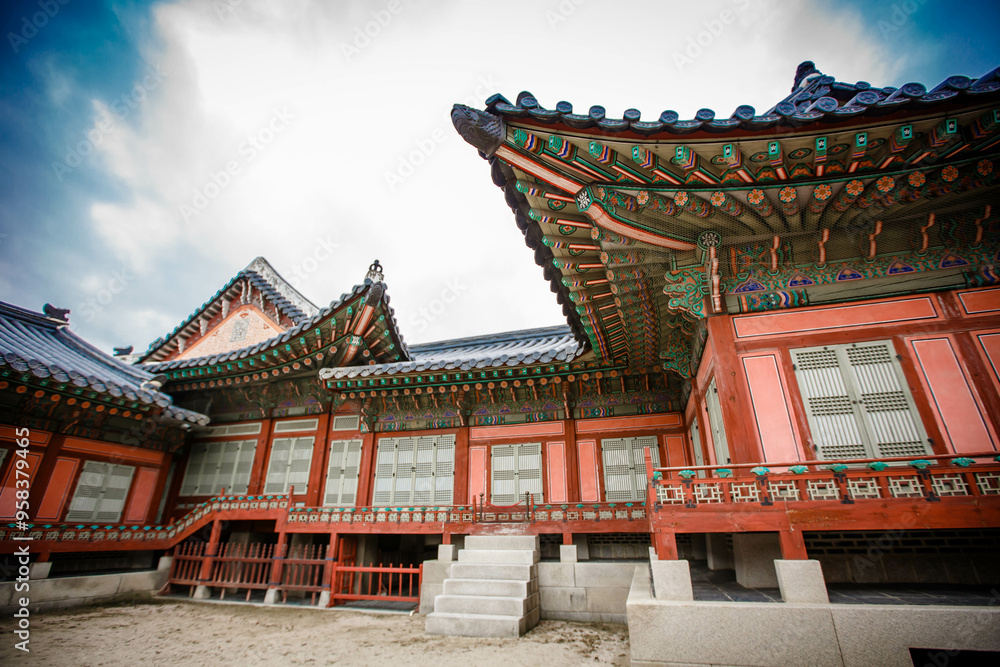 Gyeongbokgung Palace is the palace of Joseon Dynasty. South Korea. Seoul . Architecture of Korea