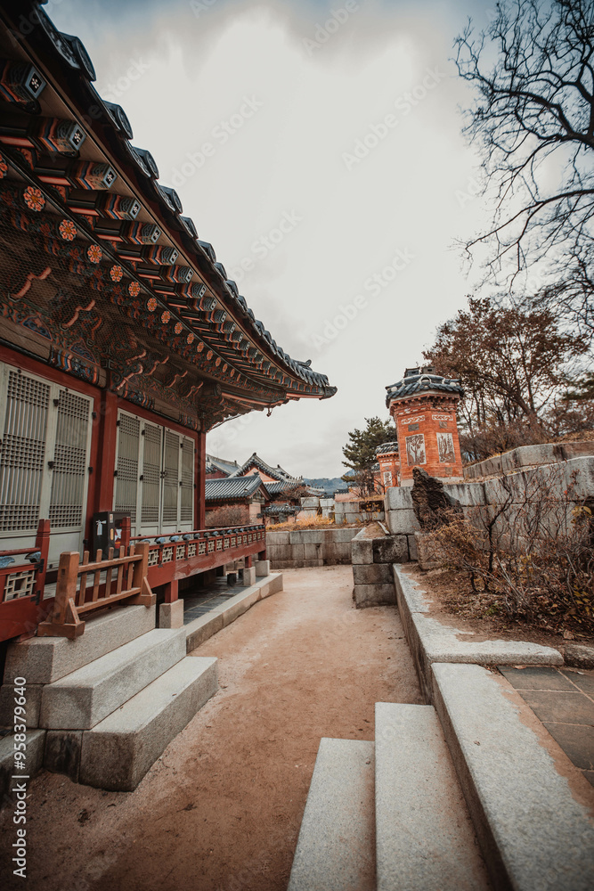 Gyeongbokgung Palace is the palace of Joseon Dynasty. South Korea. Seoul . Architecture of Korea