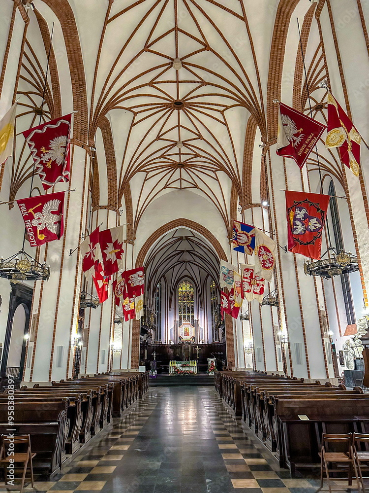 Exploring inside the Roman Catholic Church of the Visitants in Warsaw, Poland