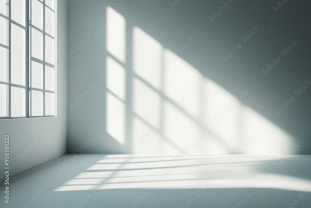 Abstract studio room with light and shadow from window background for product display presentation , ai Abstract studio room with light and shadow from window background for product display presentation , ai
