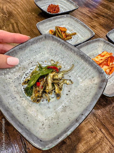 Obraz na płótnie Korean foods served on a dining table. Perfect for photo illustration, article, or any cooking contents. w salonie