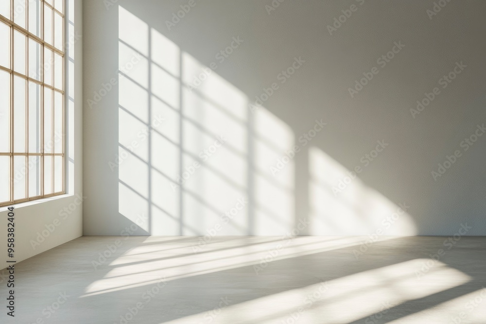 Abstract studio room with light and shadow from window background for product display presentation , ai Abstract studio room with light and shadow from window background for product display presentation , ai