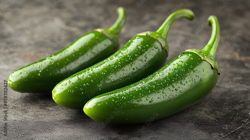 jalapeno peppers isolated on white background. Green chili pepper jalapeno peppers isolated on white background. Green chili pepper