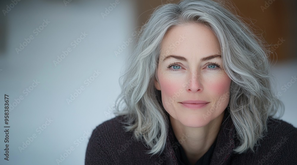 a woman of about forty, a neat, wiry figure with a very pale, almost translucent complexion that revealed the green of her veins, with gray hair a woman of about forty, a neat, wiry figure with a very pale, almost translucent complexion that revealed the green of her veins, with gray hair