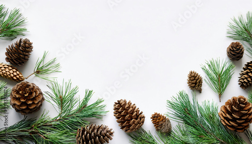 Natural Harmony: Pine Cones and Pine Needles on Forest Floor - Woodland Tranquility Background