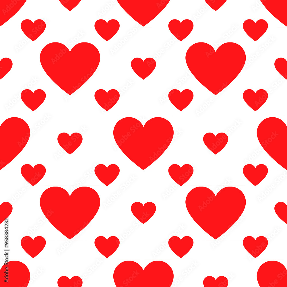 Seamless Heart Love Pattern Seamless Heart Love Pattern