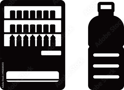 自動販売機　缶　アイコン