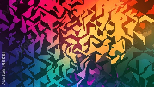 Creative prismatic background with polygonal pattern