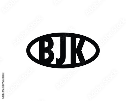 BJK logo design vector template. BJK