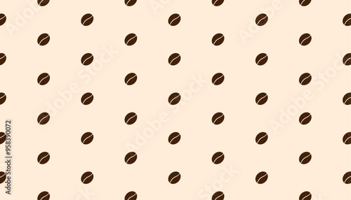 Seamless coffee bean pattern.Vector design