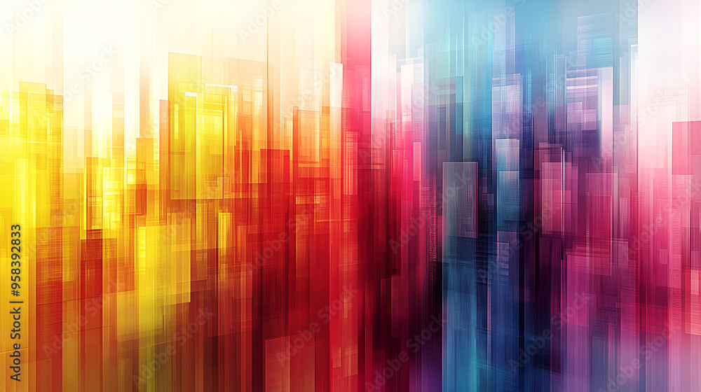 Vibrant abstract art in dynamic hues of red, yellow, and blue with soft focus and movement, creating an energetic and lively effect Vibrant abstract art in dynamic hues of red, yellow, and blue with soft focus and movement, creating an energetic and lively effect