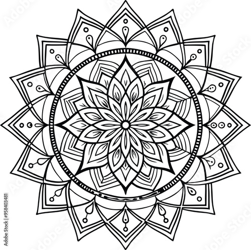Mandala silhouette artwork victor