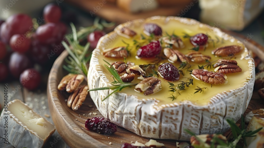 Baked Brie with Pecans and Cranberries Baked Brie with Pecans and Cranberries