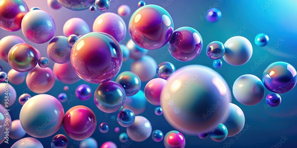 Abstract spheres floating in a gradient background, Abstract, spheres, geometric, shapes, circular, colorful, modern, design Abstract spheres floating in a gradient background, Abstract, spheres, geometric, shapes, circular, colorful, modern, design