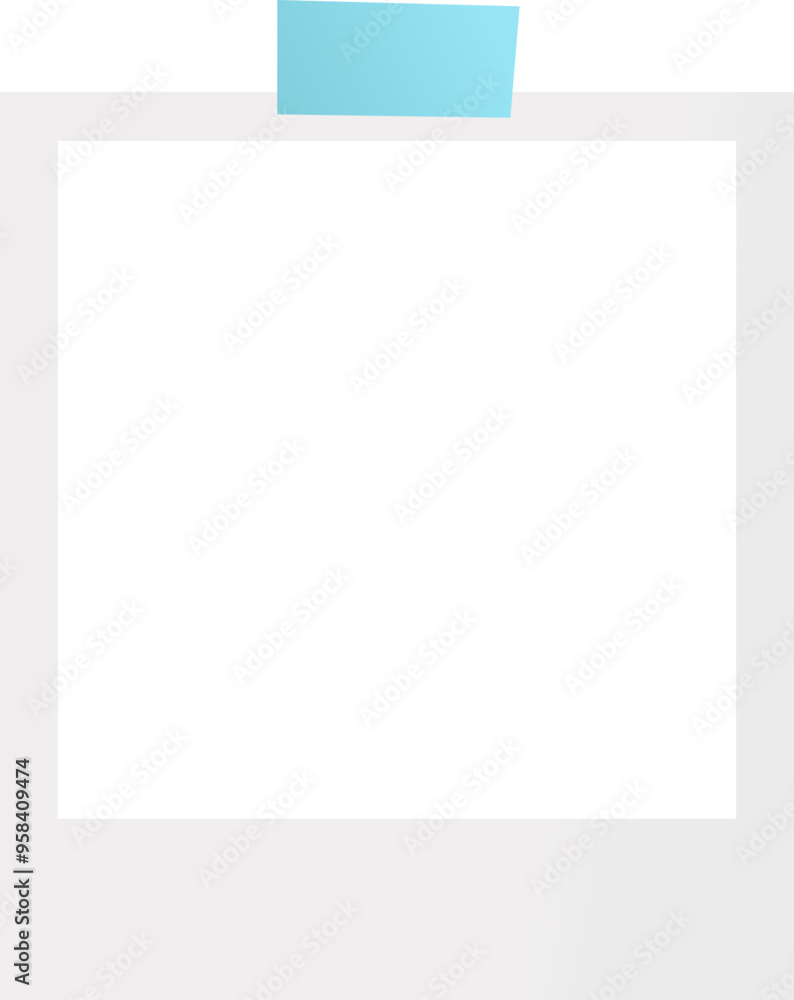 Blank polaroid frame with tape Blank polaroid frame with tape