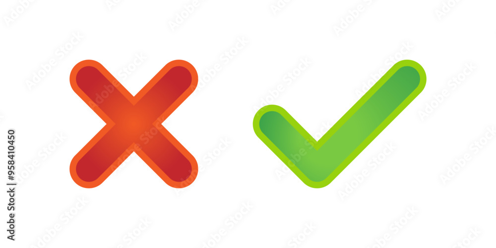 check mark and cross mark suitable for many template check mark and cross mark suitable for many template
