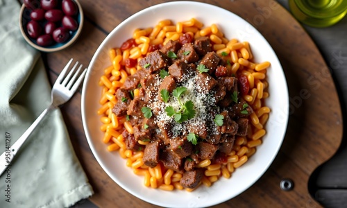 Youvetsi with Orzo and Beef in Tomato Sauce photo