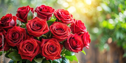 Beautiful bouquet of red rose flowers, roses, bouquet, flowers, red, vibrant, romantic, love, passion, celebration