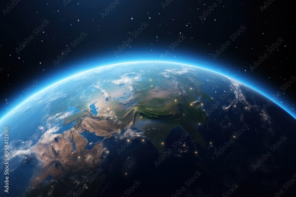 Obraz premium Earth space astronomy planet.