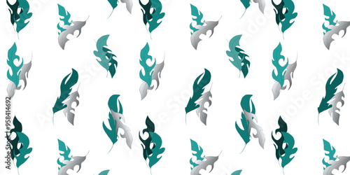Seamless vector pattern of abstract leaves for bed linen, wallpaper and textures
