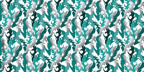 Seamless vector pattern of abstract leaves for bed linen, wallpaper and textures
