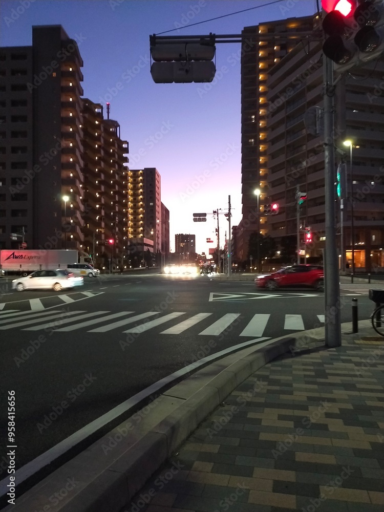 Fototapeta premium 街角交差点