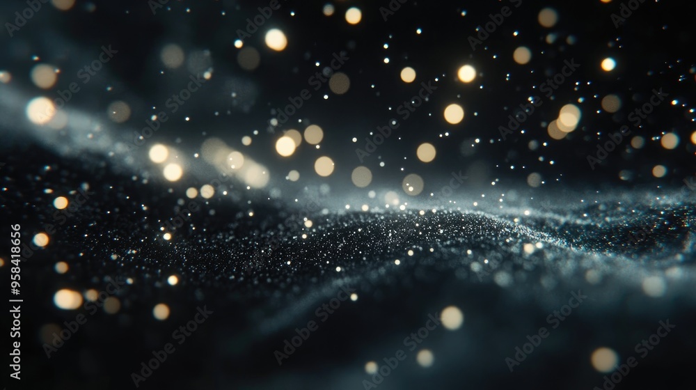 Night black sky with blurred stars 3D cartoon rendering Night black sky with blurred stars 3D cartoon rendering