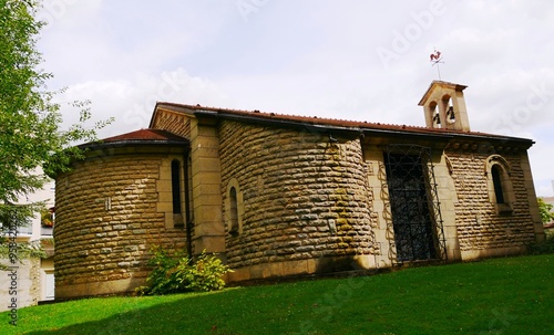 Chapelle Foujita Notre dame de la paix, intérieur peint par l'artiste franco-japonais Tsugouharu Foujita à Reims. Marne France photo