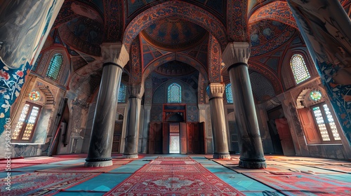 ultra realistic photography in mosque no humans only culture photo