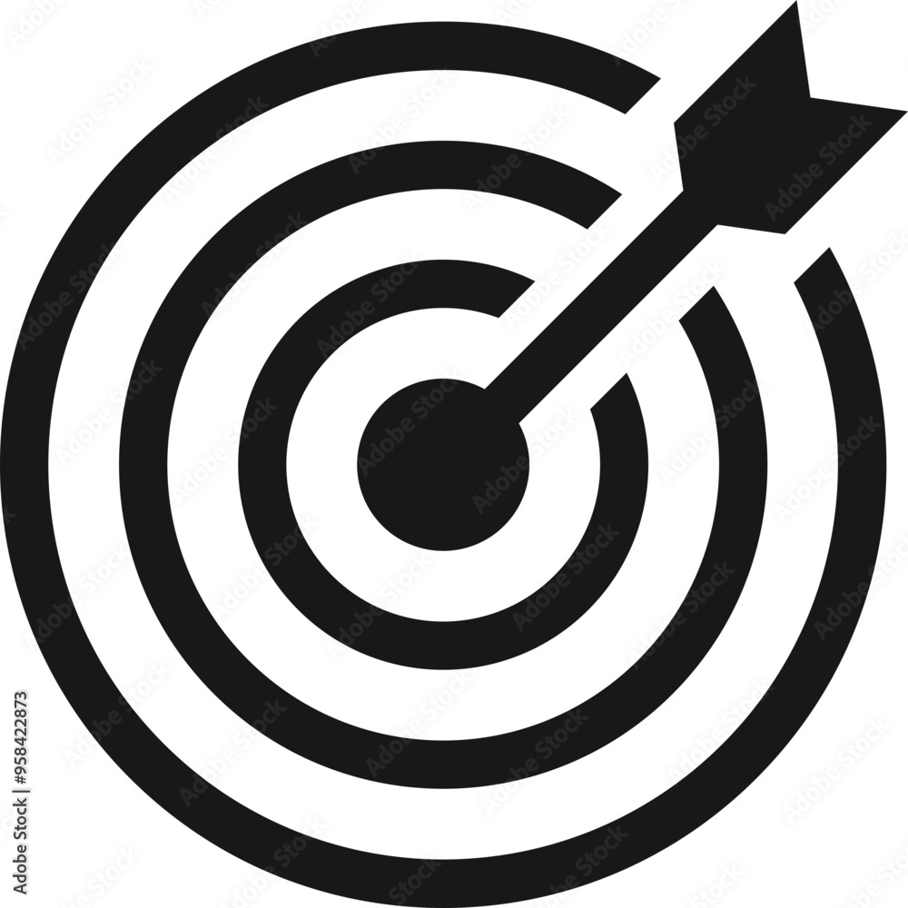 mission purpose target icon business design mission purpose target icon business design