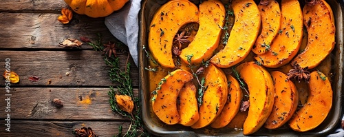Roasted Pumpkin Slices with...