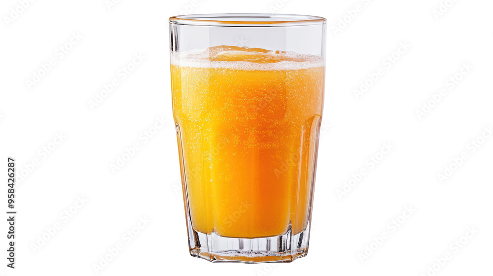 A refreshing and pulpy orange juice, served in a tall glass with ice, perfect for quenching your thirst on a hot summer day. A refreshing and pulpy orange juice, served in a tall glass with ice, perfect for quenching your thirst on a hot summer day.