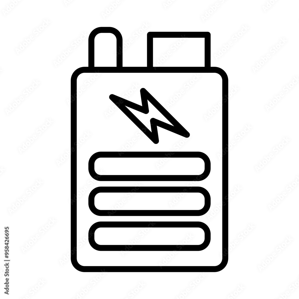 Battery line icon Battery line icon
