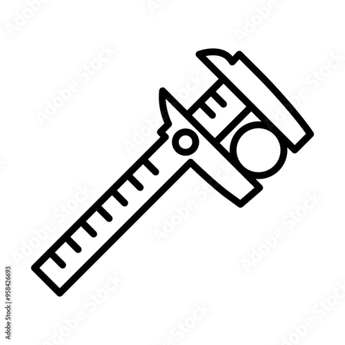 Caliper line icon