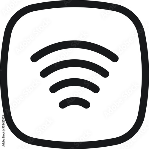NFC payment icon set. Contactless wireless pay sign. NFC technology icon